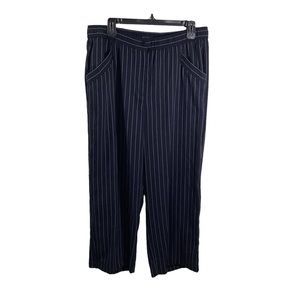 Eileen Fisher Pinstripe Crop Wide Leg Pants